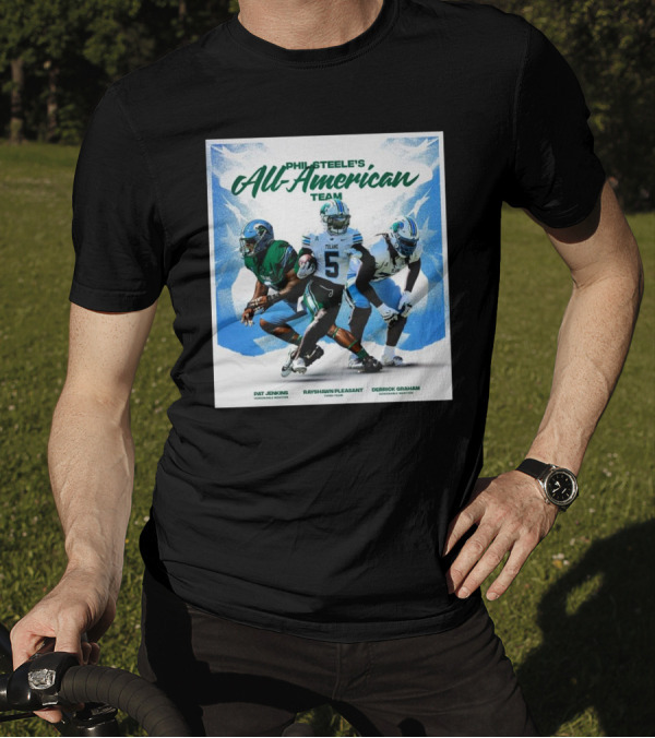 Tulane Green Wave Phil Steele’s All-American Team Featuring Pat Jenkins Rayshawn Pleasant Derrick Graham T-Shirt