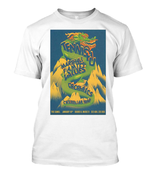Tennishu Marshall Family Values Crophfads Caterpillar Trap The Camel Richmond VA Jan 10 2025 T-Shirt