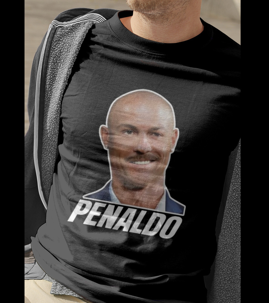 Bruhtees Penaldo Head Bald Mustache T-Shirt