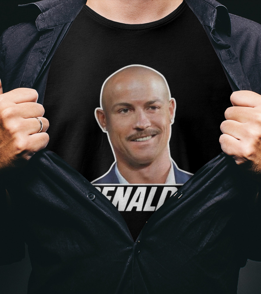 Bruhtees Penaldo Head Bald Mustache T-Shirt