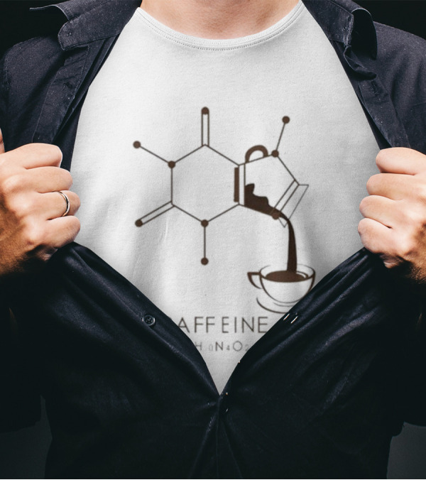 Caffeine Molecular C8H10N4O2 Coffee Pour Over Cup T-Shirt