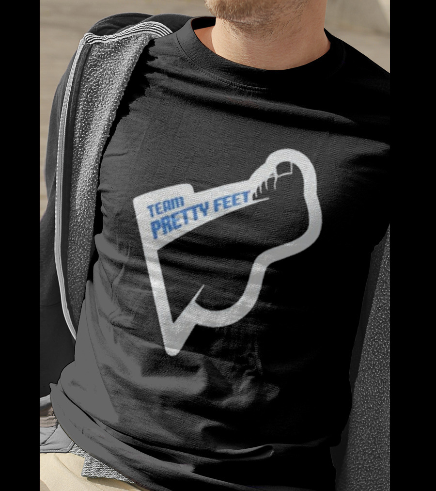 Team Pretty Feet Bold Blue Foot T-Shirt