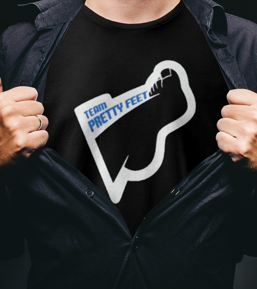 Team Pretty Feet Bold Blue Foot T-Shirt