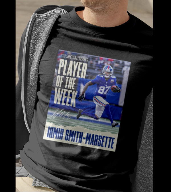 Ihmir Smith-Marsette NFC Special Teams Player Of The Week New York Giants Signature T-Shirt