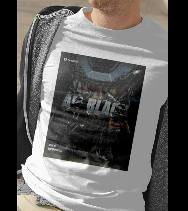 Philadelphia Eagles Fanduel All Black Week 18 Uniform Reveal T-Shirt
