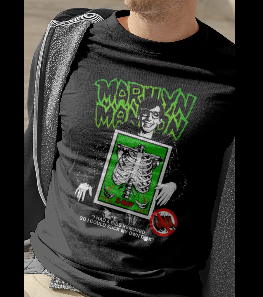 Marilyn Manson X-Ray Parody I Had 4 Ribs Removed T-Shirt