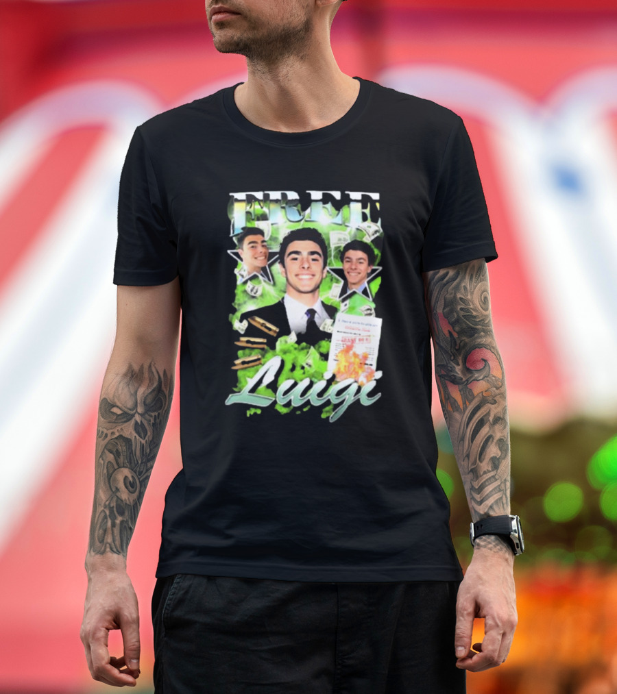 FREE Luigi Concert Radresistance Money Stars T-Shirt