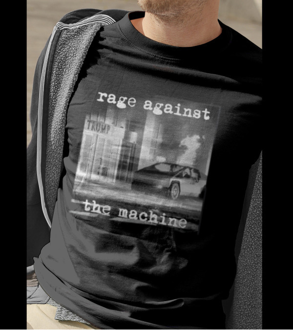 Rage Against The Machine Tesla Cybertruck Explodes Trump T-Shirt