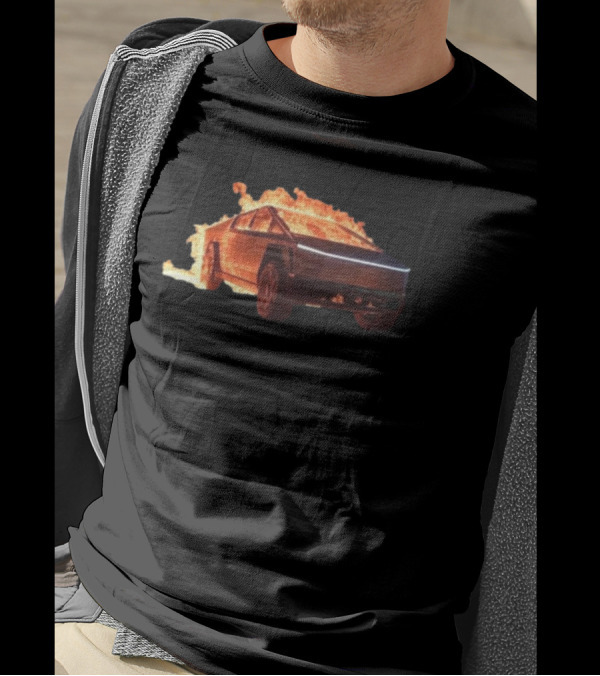 TexasTSLA Cybertruck Resilient To Explosions In Fiery Display T-Shirt