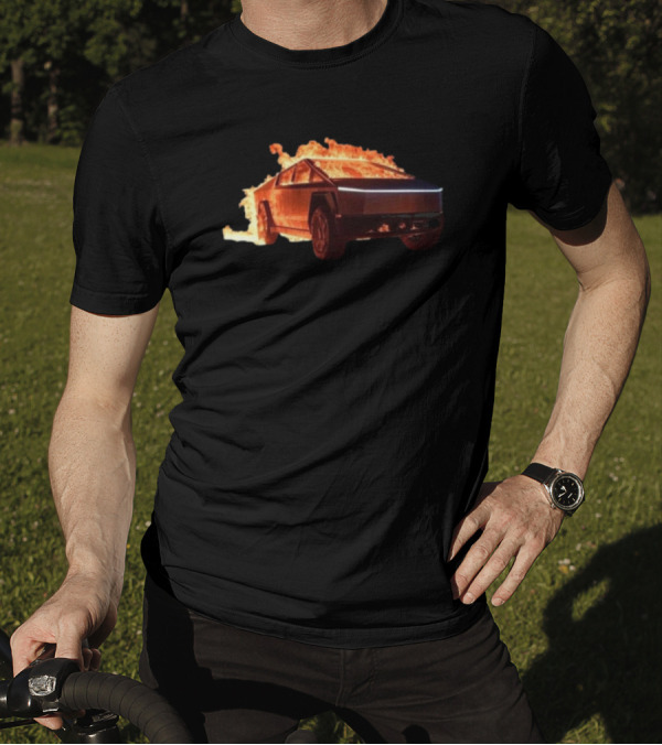 TexasTSLA Cybertruck Resilient To Explosions In Fiery Display T-Shirt