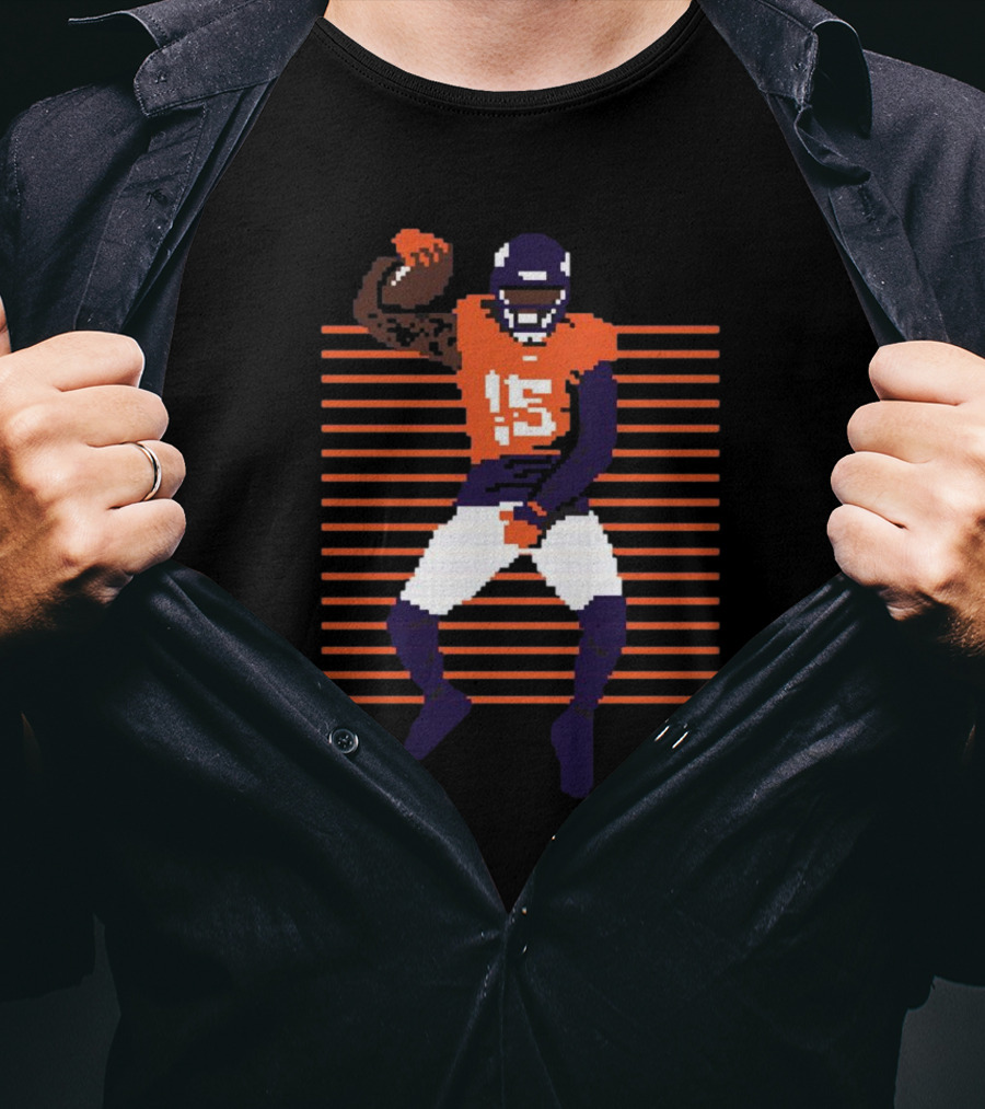 16-BIT Jump Grab Nik Bonitto Denver Broncos NFL Pixel T-Shirt