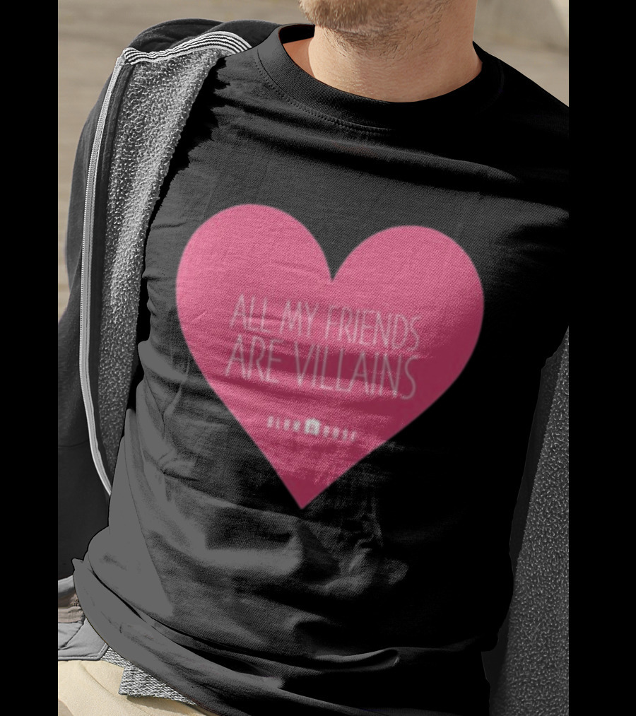 Blumhouse All My Friends Are Villains Valentine’s Heart T-Shirt