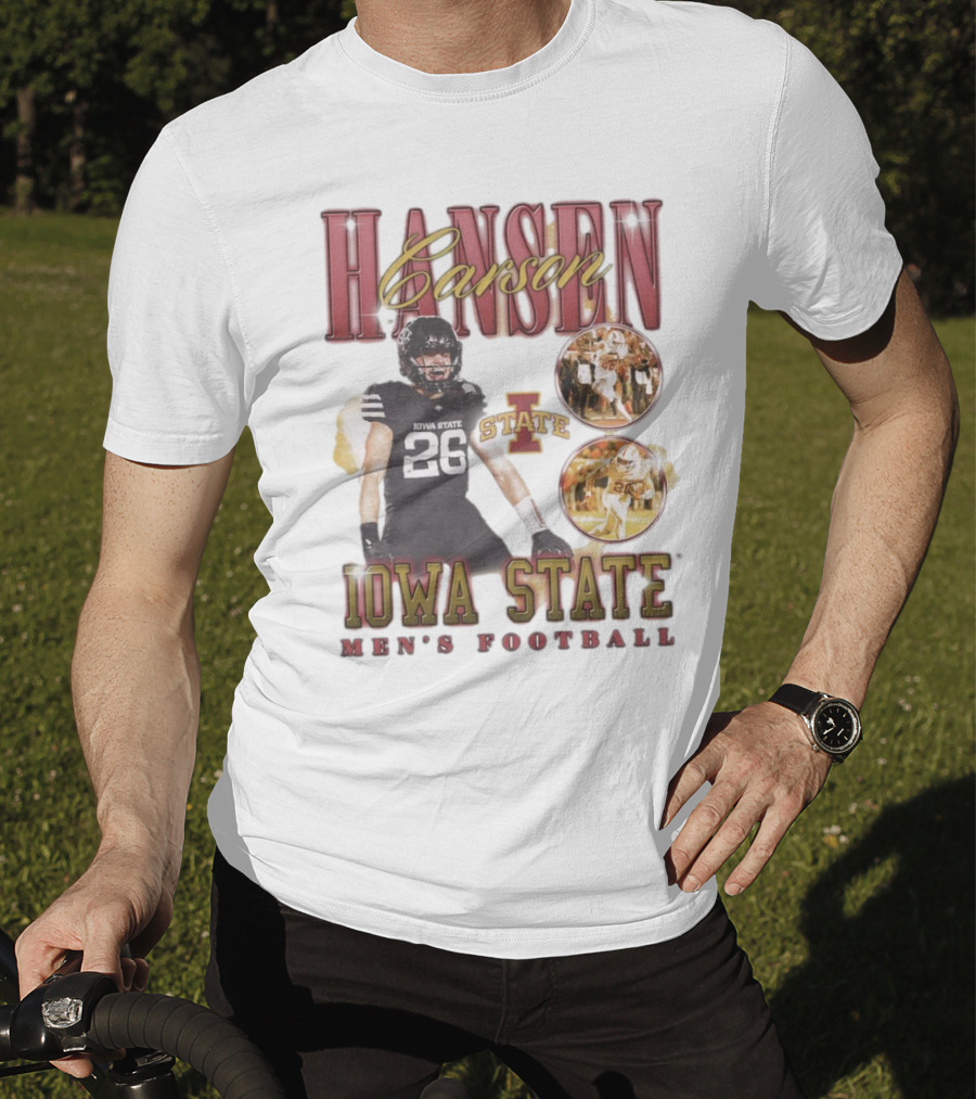 Carson Hansen Iowa State Cyclones Men's Football 90s T-Shirt