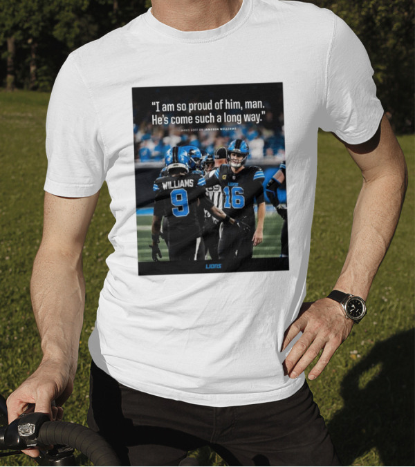 Detroit Lions Jared Goff Proud Of Jameson Williams Progress T-Shirt