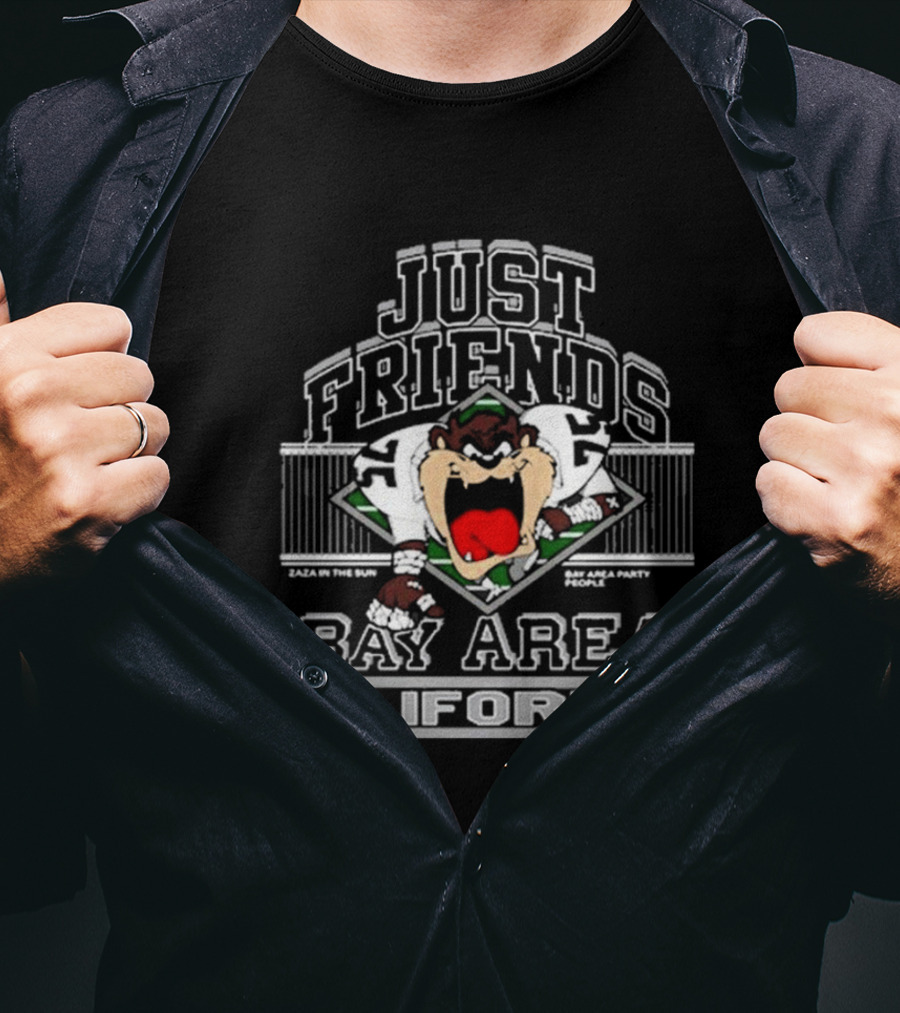 Just Friends Taz Bay Area California Party People Mascot T-Shirt