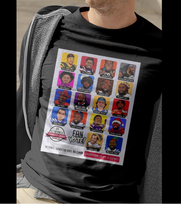 Alan Page Community Award 2024-25 Fan Vote Alex Highsmith K.J. Osborn Jordan Hicks Alexander Mattison T-Shirt