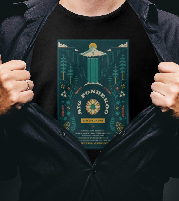 Big Ponderoo June 28-29 2025 Shovels And Rope Sierra Hull John Craigie With The Cooks Brothers Sisters Oregon T-Shirt