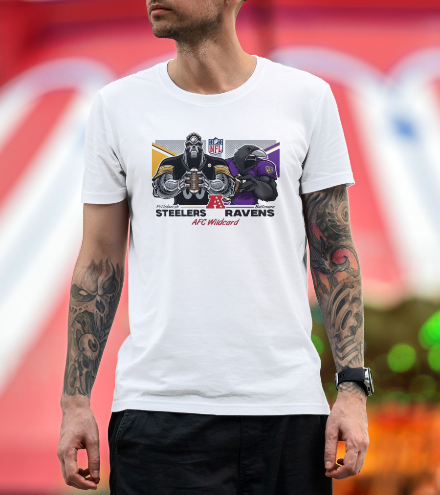 Pittsburgh Steelers Vs Baltimore Ravens NFL Playoffs AFC Wildcard Matchups T-Shirt