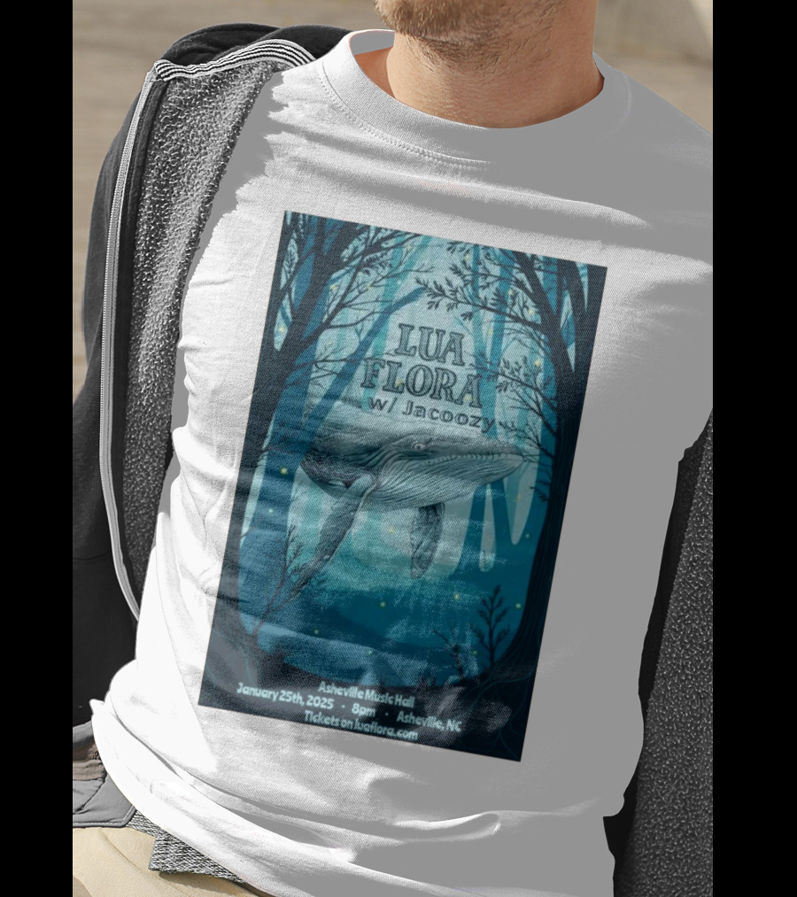 Lua Flora With Jacoozy Whale Concert Asheville Music Hall January 25 2025 Tickets On Luafloracom T-Shirt