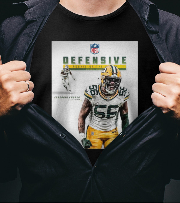 NFL Green Bay Packers Edgerrin Cooper Linebacker Defensive Rookie Of The Month December January T-Shirt