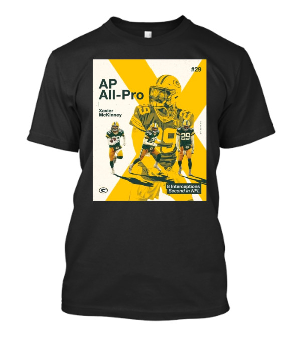 AP All-Pro Xavier McKinney #29 8 Interceptions Second In NFL Go Pack Go T-Shirt