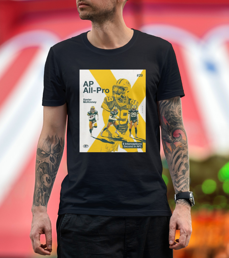 AP All-Pro Xavier McKinney #29 8 Interceptions Second in NFL Go Pack Go T-Shirt