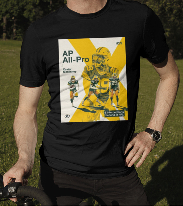 AP All-Pro Xavier McKinney #29 8 Interceptions Second In NFL Go Pack Go T-Shirt