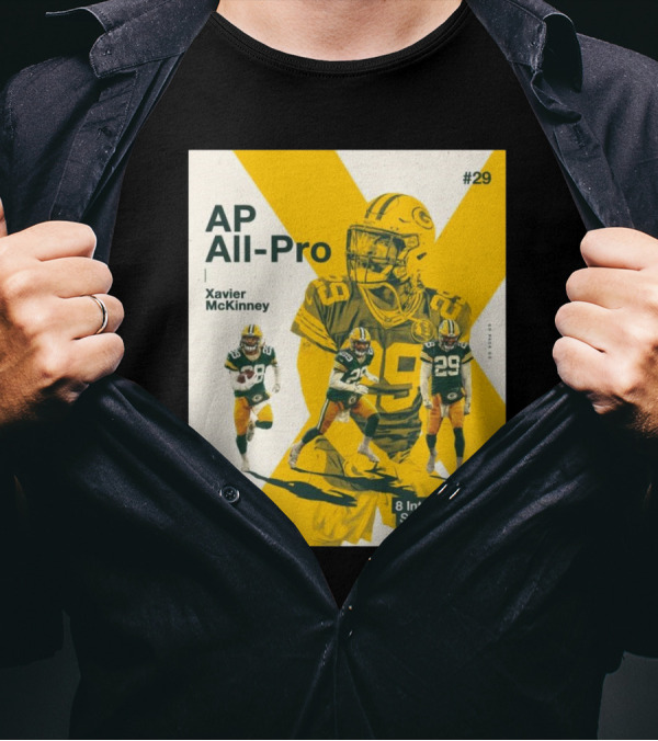 AP All-Pro Xavier McKinney #29 8 Interceptions Second In NFL Go Pack Go T-Shirt