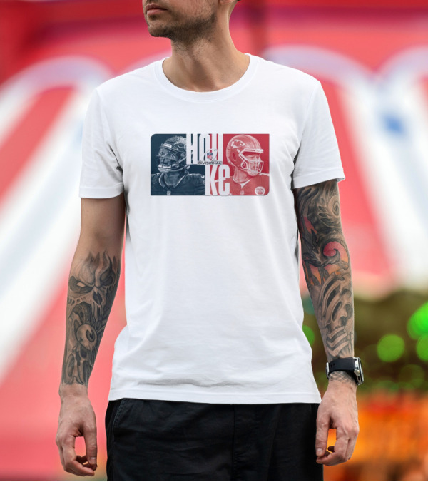 Premium T-Shirt: NFL Divisional Round Kansas City Chiefs vs. Houston Texans Matchup HOU KC T-Shirt NFL Divisional Round Kansas City Chiefs vs. Houston Texans Matchup HOU KC T-Shirt