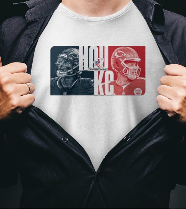 NFL Divisional Round Kansas City Chiefs Vs. Houston Texans Matchup HOU KC T-Shirt