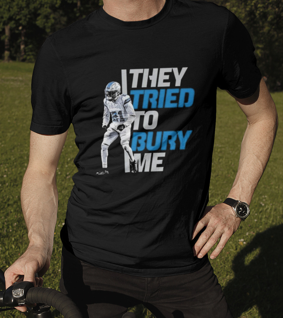 Amik Robertson They Tried To Bury Me Football Player Resilience T-Shirt