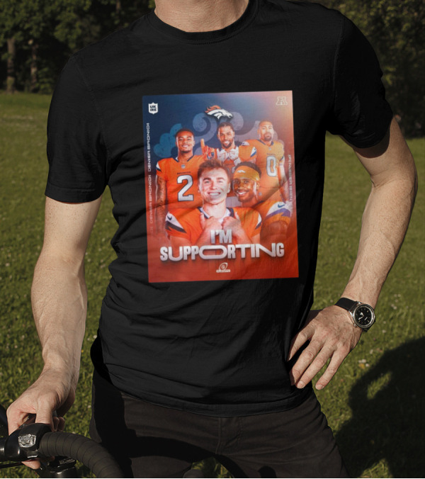 Denver Broncos I'm Supporting AFC Broncos Country Let's Ride NFL Playoffs Number Seven Seed T-Shirt