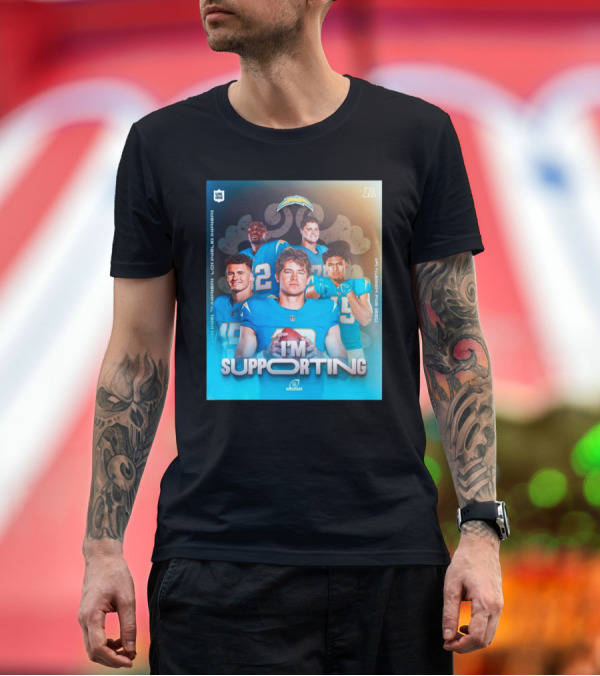 Premium T-Shirt: Los Angeles Chargers I'm Supporting AFC Number Five Seed NFL Playoffs T-Shirt Los Angeles Chargers I'm Supporting AFC Number Five Seed NFL Playoffs T-Shirt