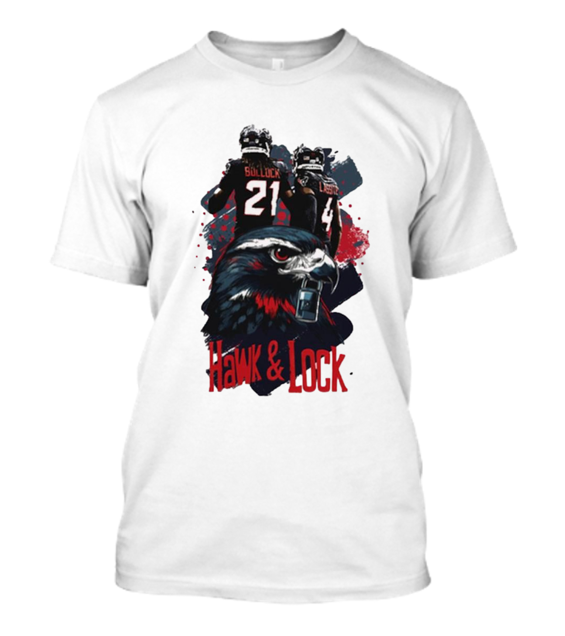 Hawk And Lock Calen Bullock Kamari Lassiter Houston Texans NFL T-Shirt