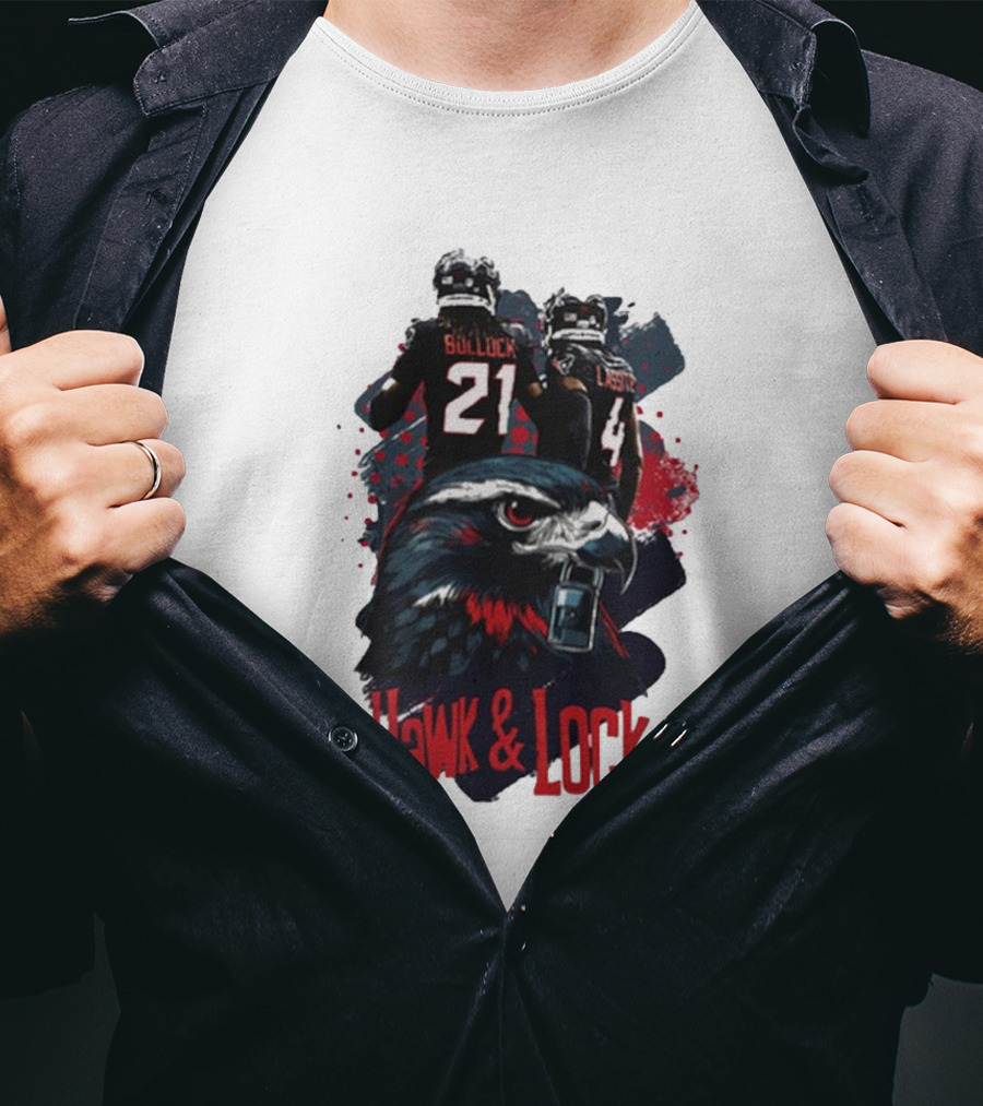 Hawk And Lock Calen Bullock Kamari Lassiter Houston Texans NFL T-Shirt