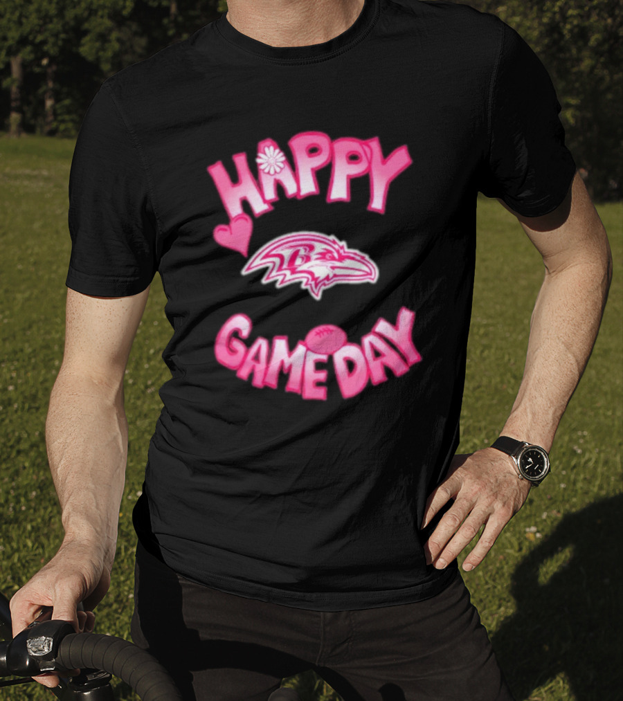 Happy Gameday Baltimore Ravens Valentine's 2025 T-Shirt