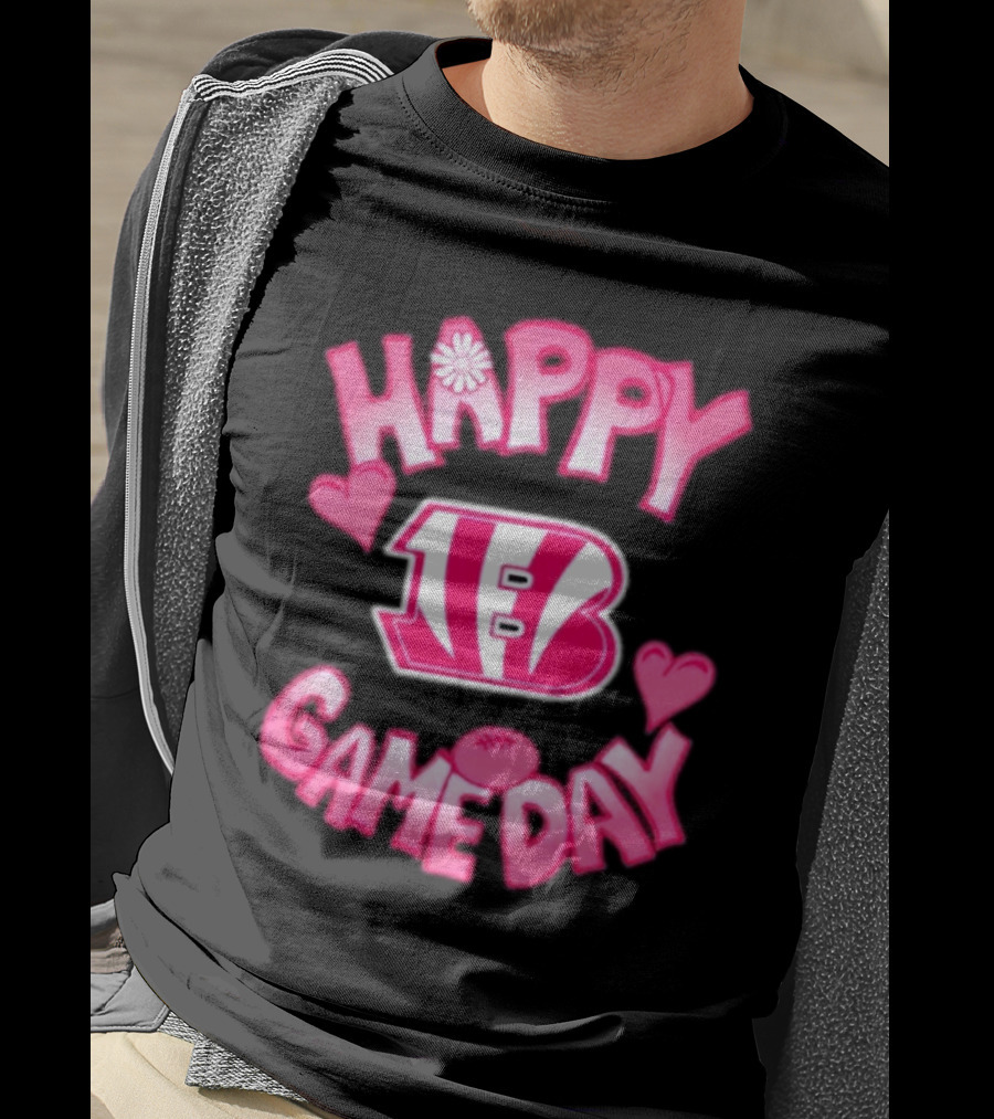 Cincinnati Bengals Happy Gameday Valentine’s Day 2025 T-Shirt