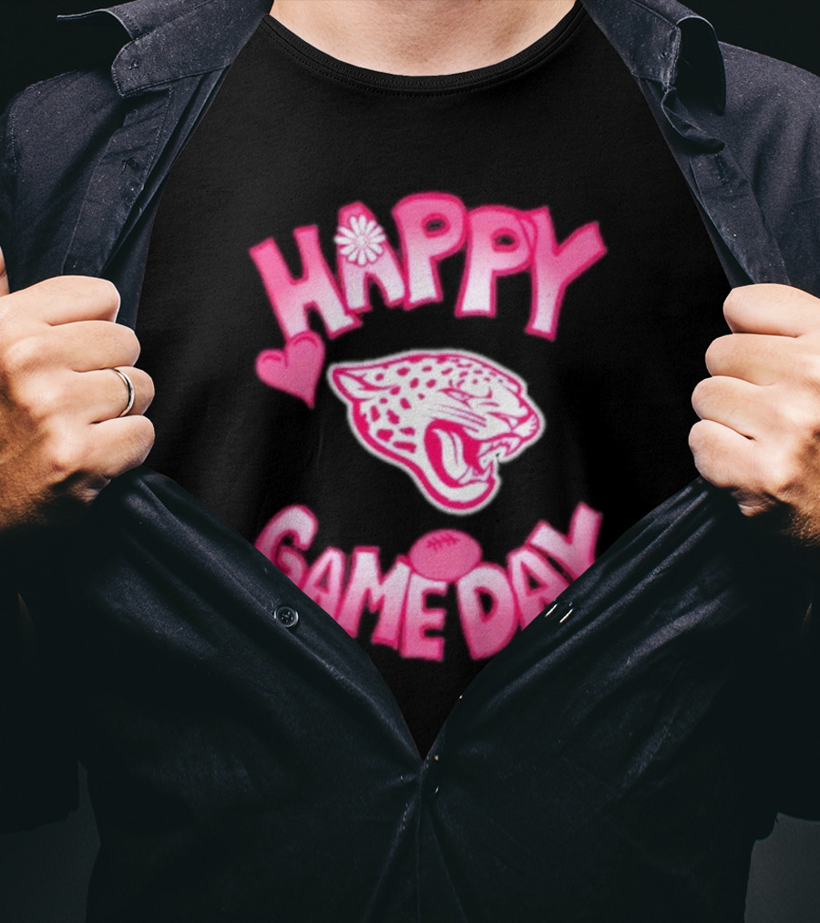 Valentine’s Day Happy Gameday 2025 Jacksonville Jaguars T-Shirt