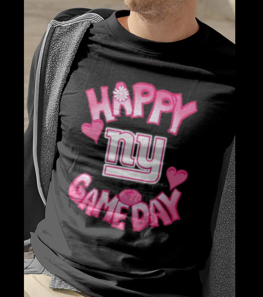NY Giants Valentines Happy Gameday 2025 T-Shirt