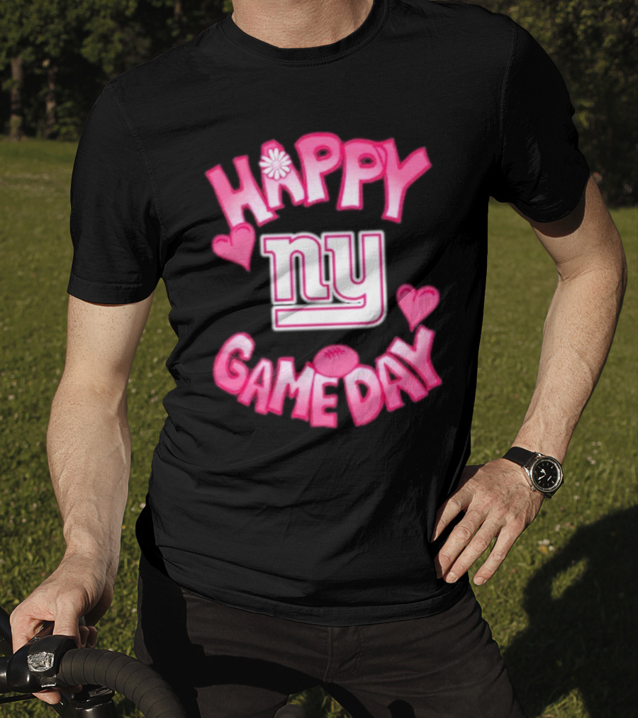 NY Giants Valentines Happy Gameday 2025 T-Shirt