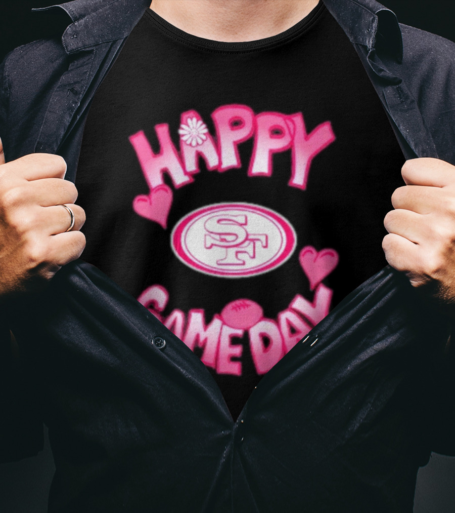 San Francisco 49ers Happy Gameday Valentine's Day 2025 T-Shirt