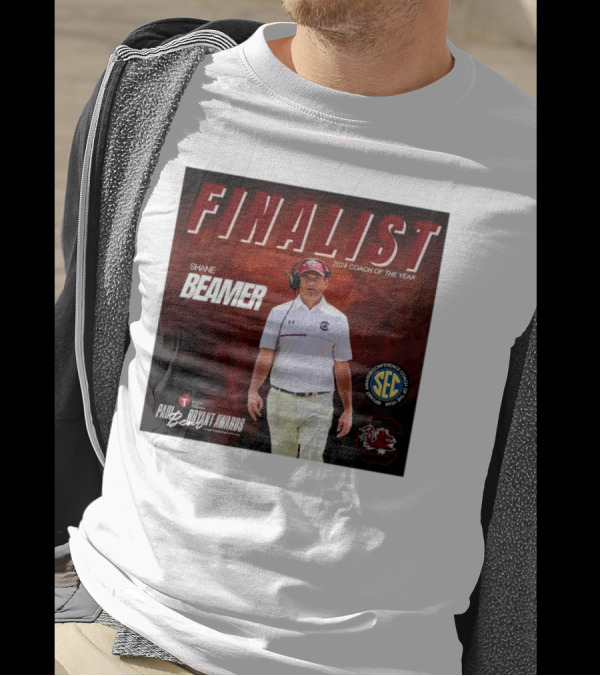 South Carolina Gamecocks Coach Shane Beamer SEC 2024 Paul Bryant Awards Finalist Coach Of The Year T-Shirt