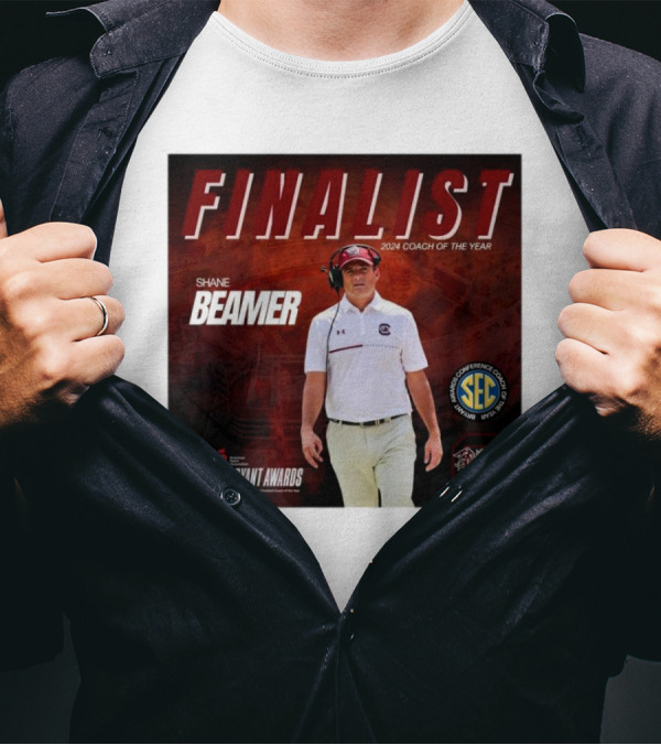 South Carolina Gamecocks Coach Shane Beamer SEC 2024 Paul Bryant Awards Finalist Coach Of The Year T-Shirt