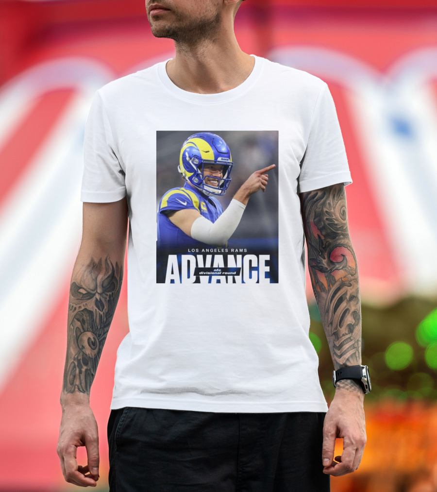 Los Angeles Rams Advance NFC Divisional Round Face Jalen Hurts Eagles Philly T-Shirt