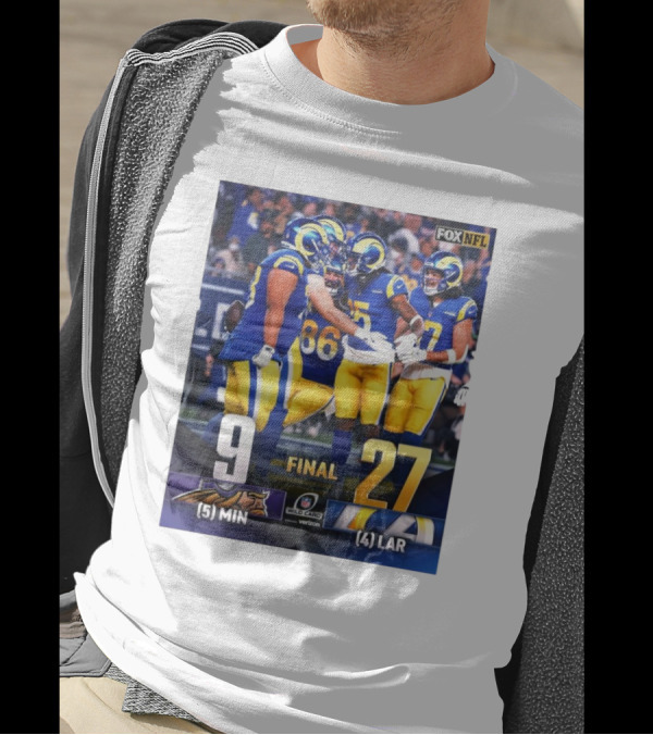 Minnesota Vikings Vs Los Angeles Rams Final Score 9-27 NFL Wild Card To Divisional Round Fox NFL T-Shirt