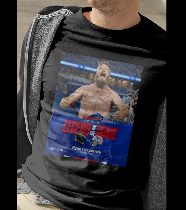 Ryan Fitzpatrick Legend Of The Game Baltimore Ravens Vs Buffalo Bills Quarterback T-Shirt