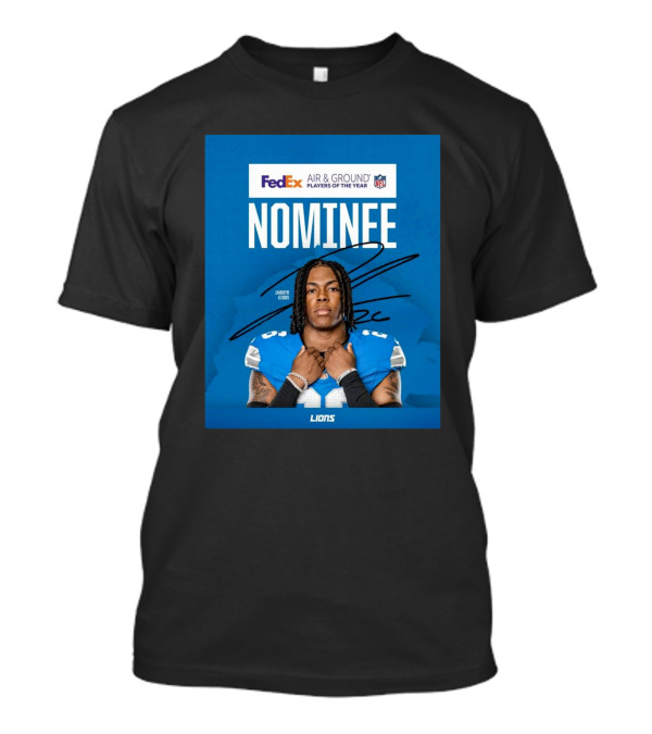 FedEx Air And Ground Player Of The Year Nominee Jahmyr Gibbs Detroit Lions NFL Signature Lions T-Shirt