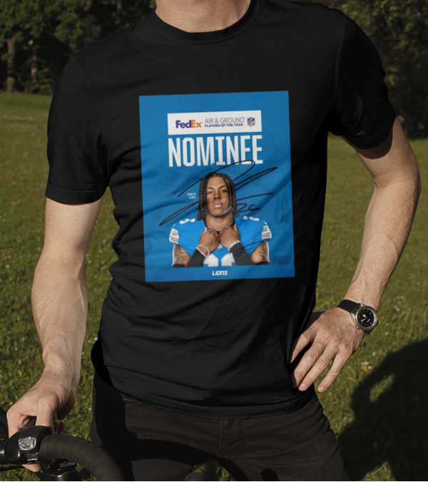 FedEx Air And Ground Player Of The Year Nominee Jahmyr Gibbs Detroit Lions NFL Signature Lions T-Shirt