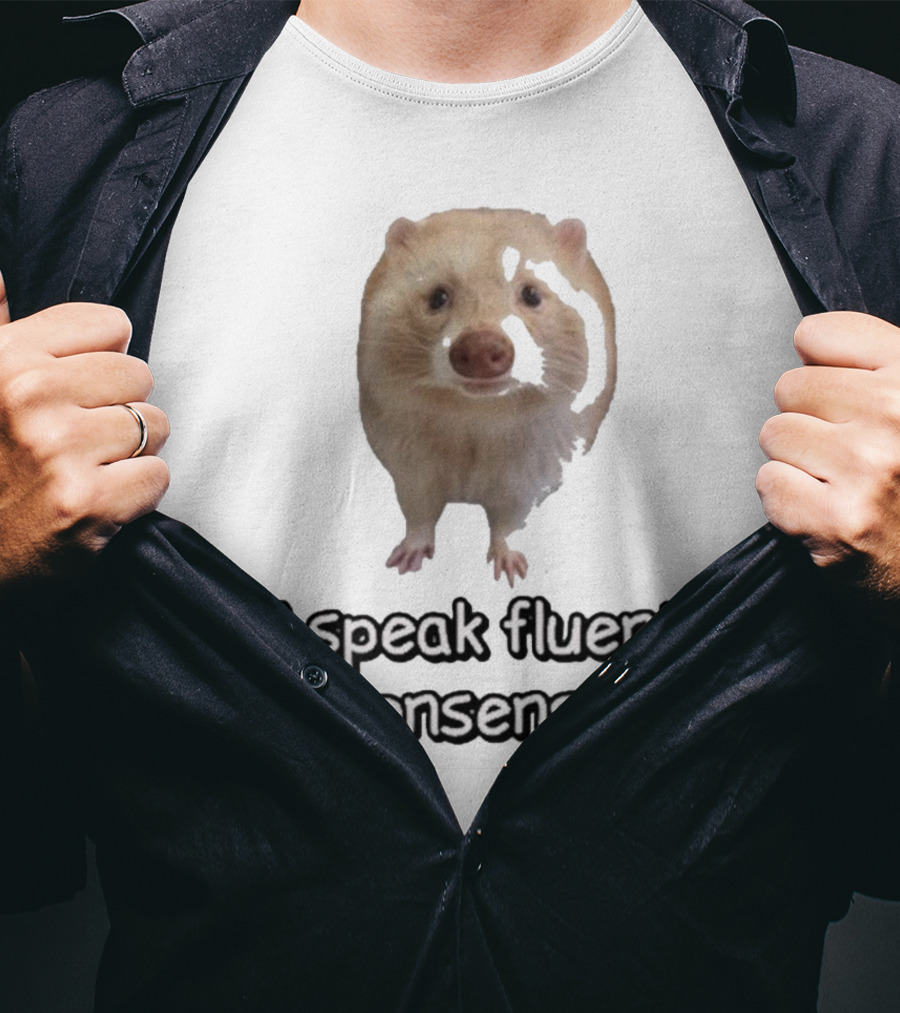 Cringey Albino Raccoon I Speak Fluent Nonsense T-Shirt