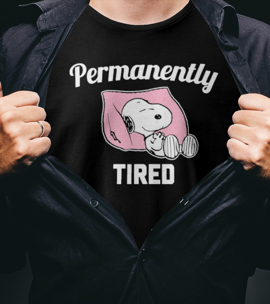 Permanently Tired Sleep Snoopy Peanuts T-Shirt